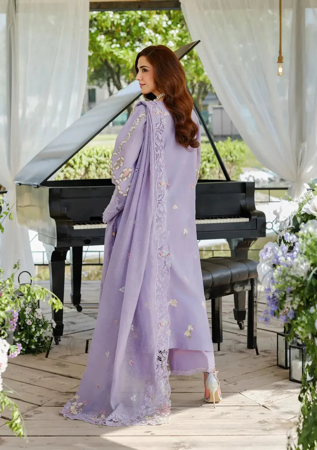 Elaf - Zf -012 Luxury Lawn 3PC Chikenkari Heavy Embroidered Suit | Summer Luxe '26