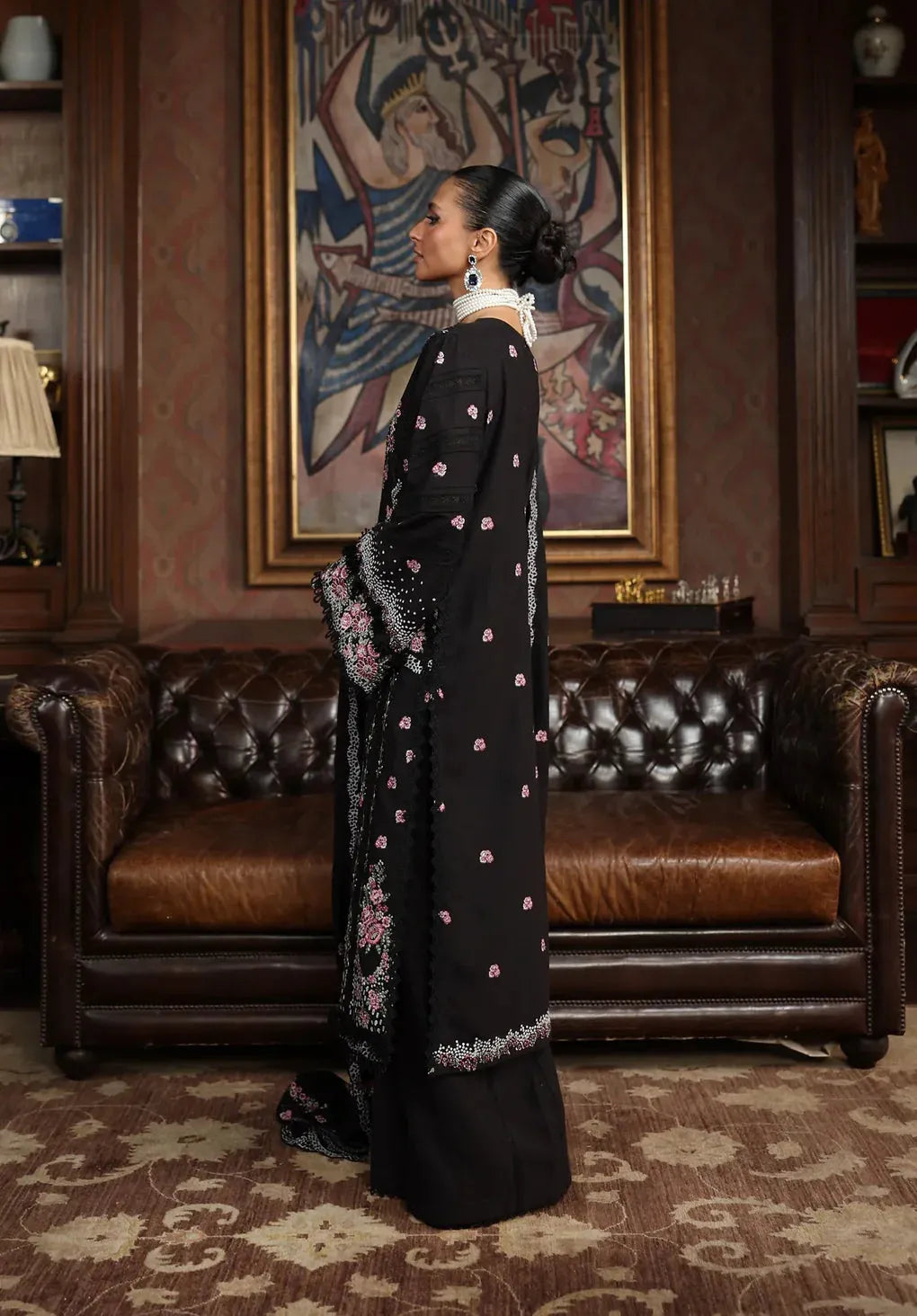 Jawaria - Luxury Lawn 3PC Chikenkari Heavy Embroidered Suit | Unstitched Summer Luxe '26