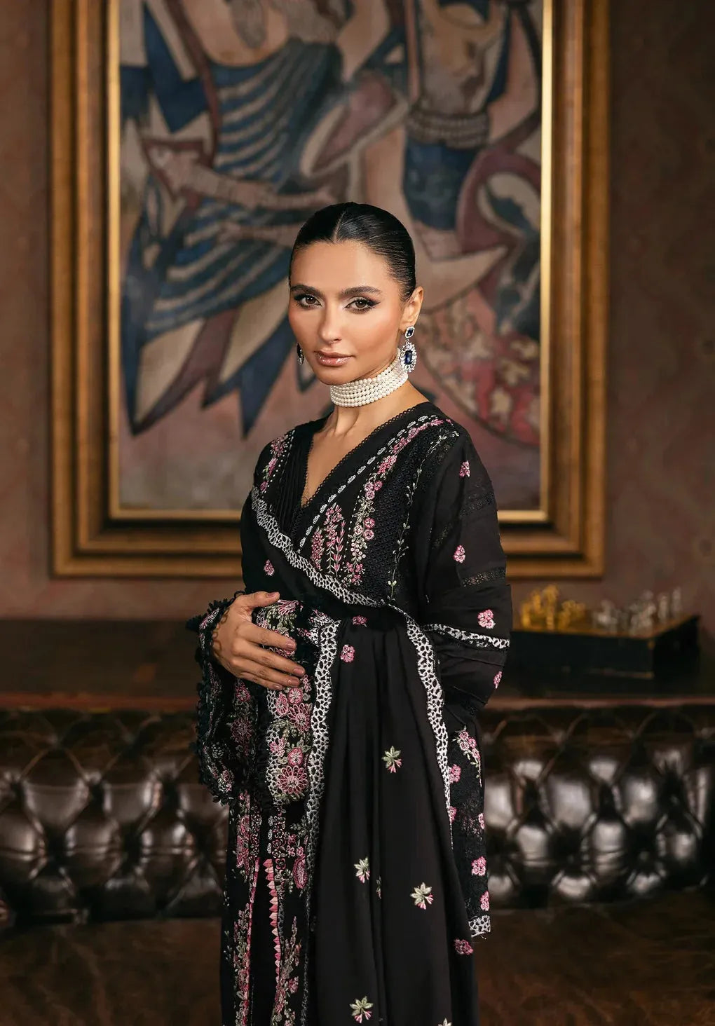 Jawaria - Luxury Lawn 3PC Chikenkari Heavy Embroidered Suit | Unstitched Summer Luxe '26