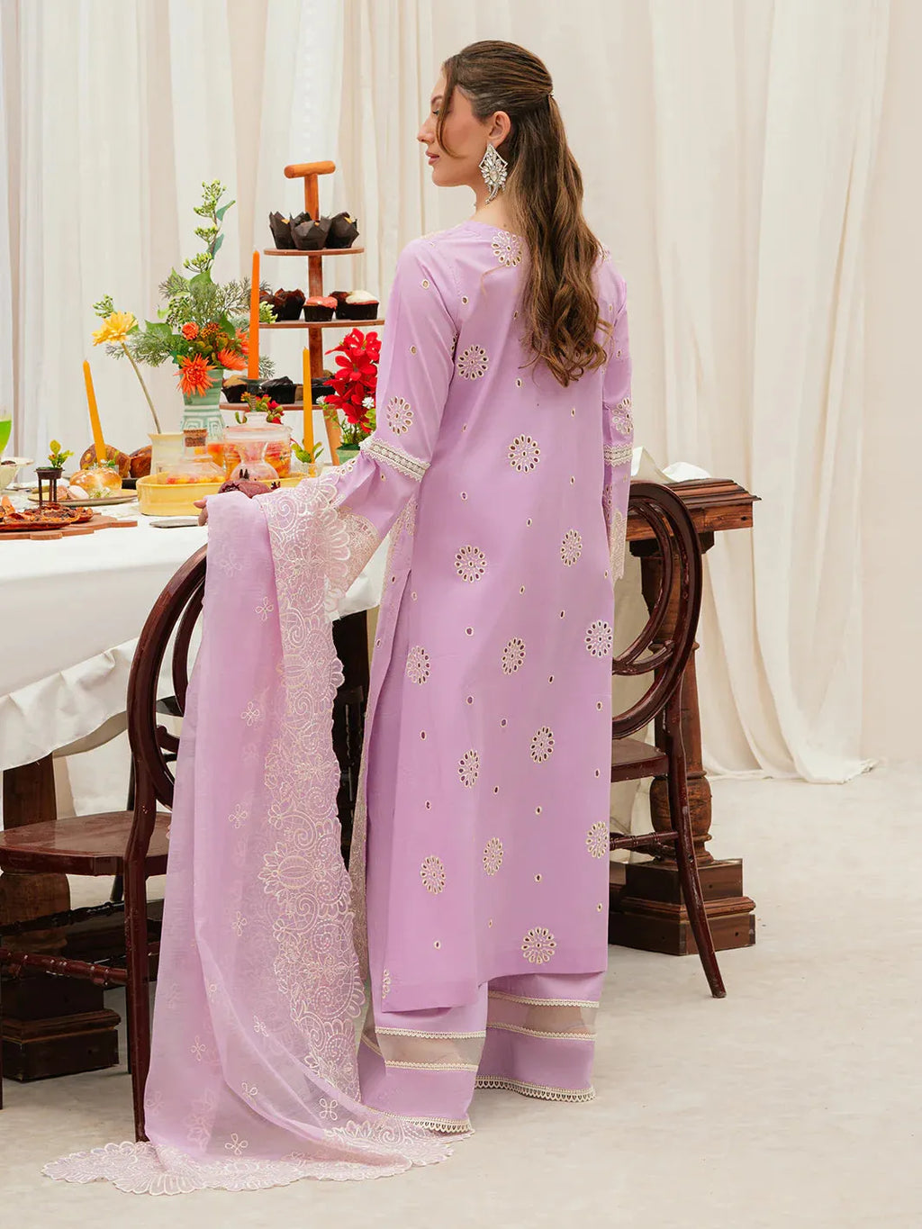 Amara - Luxury Lawn 3PC Chikenkari Heavy Embroidered Suit | ZF-068 Unstitched Summer Luxe '26