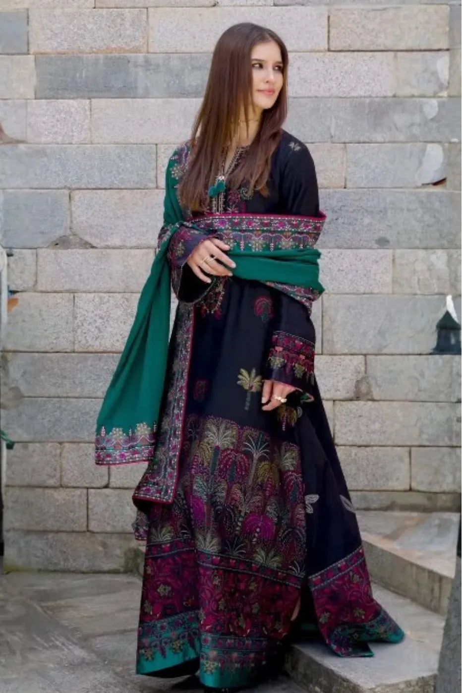 Zainab -ZF 049 - Luxury Lawn 3PC Chikenkari Heavy Embroidered Suit | Unstitched Summer Luxe '26