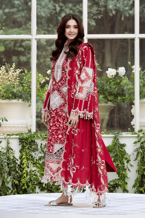 Bahar - Zf -06 Luxury Lawn Embroidered 3PC Suit | Unstitched