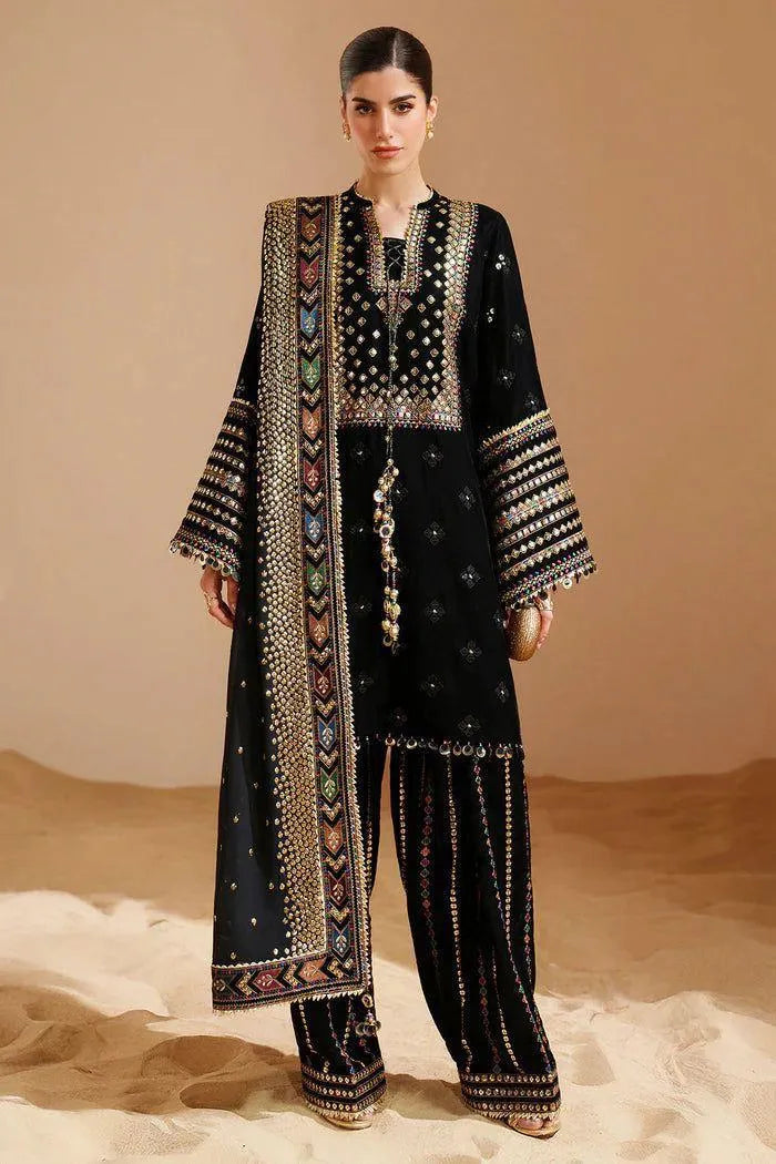 Nida -ZF 048 - Luxury Lawn 3PC Chikenkari Heavy Embroidered Suit | Unstitched Summer Luxe '26