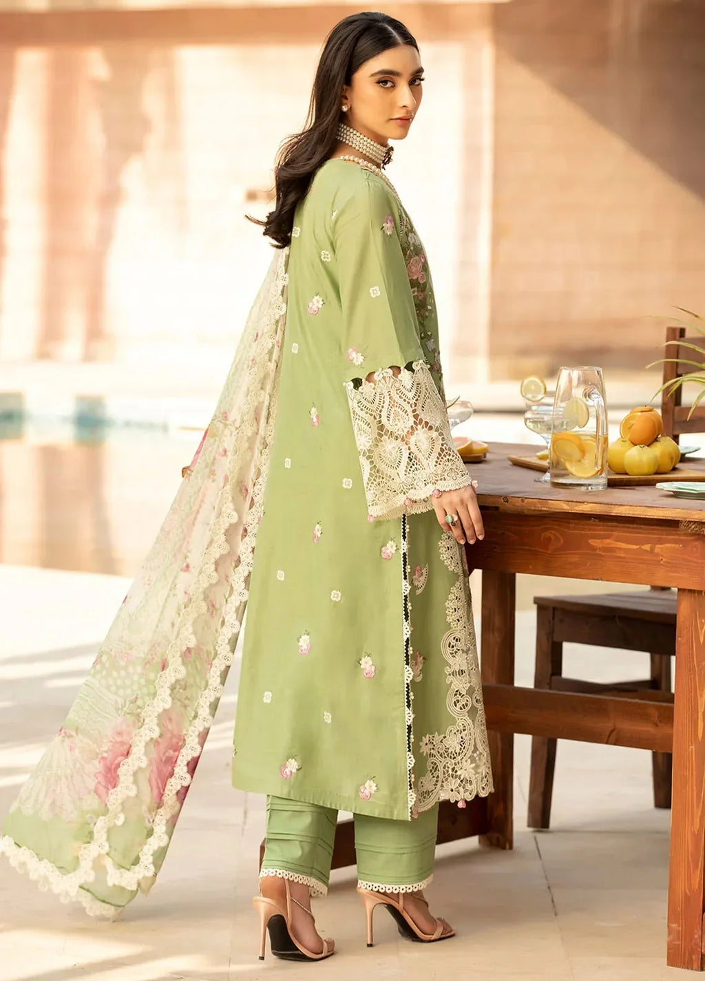 Afsheen - Luxury Dhanak 3PC Chikenkari Heavy Embroidered Suit | EA-W-118 Luxe '26