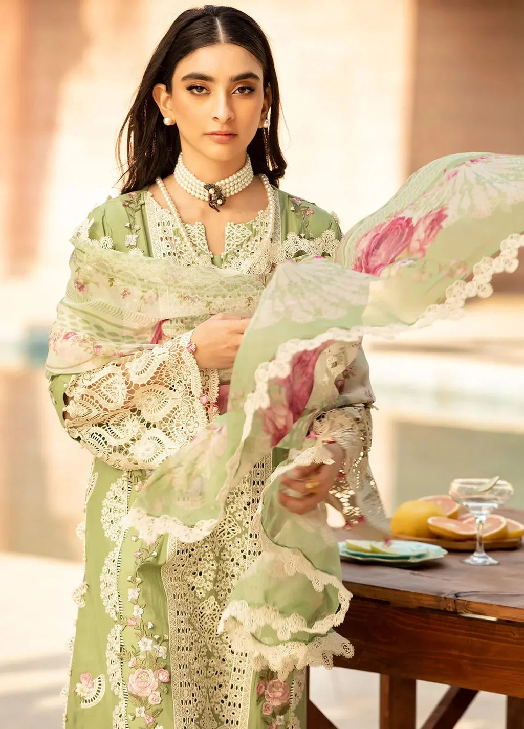 Afsheen - Luxury Dhanak 3PC Chikenkari Heavy Embroidered Suit | EA-W-118 Luxe '26