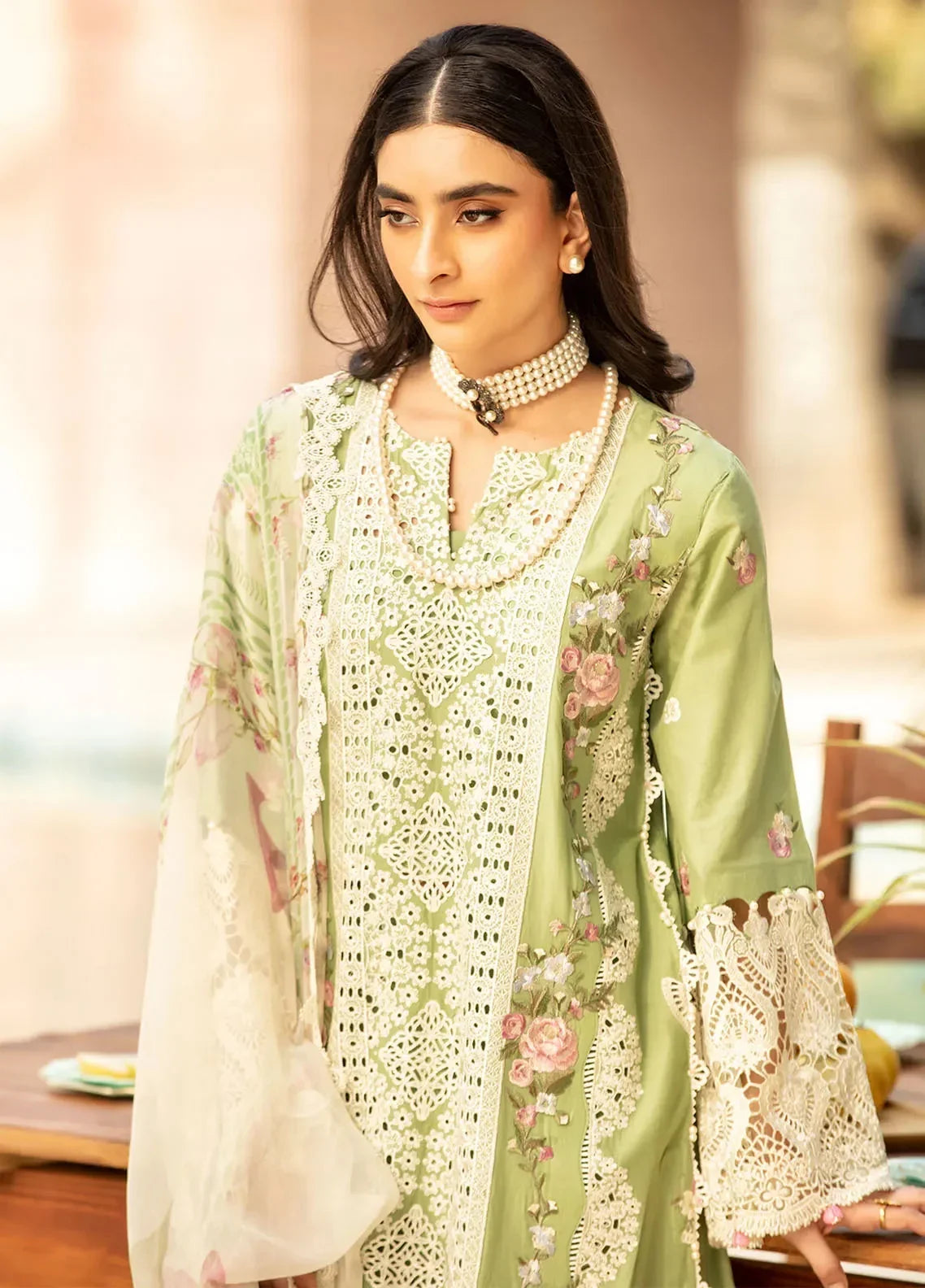 Afsheen - Luxury Dhanak 3PC Chikenkari Heavy Embroidered Suit | EA-W-118 Luxe '26