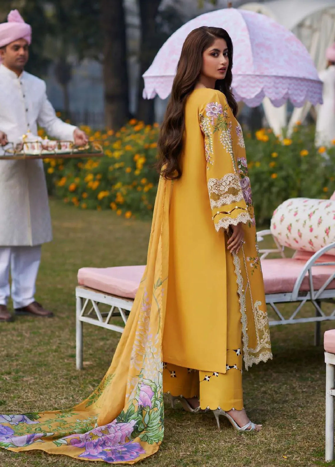 Aiza - Luxury Lawn 3PC Chikenkari Heavy Embroidered Suit | ZF-036 Unstitched Summer Luxe '26