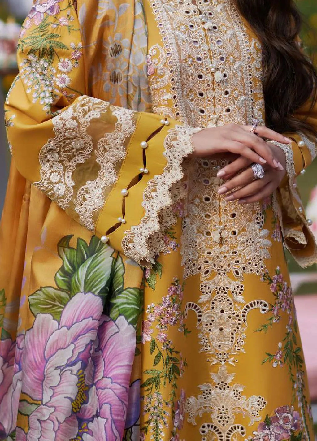 Aiza - Luxury Lawn 3PC Chikenkari Heavy Embroidered Suit | ZF-036 Unstitched Summer Luxe '26