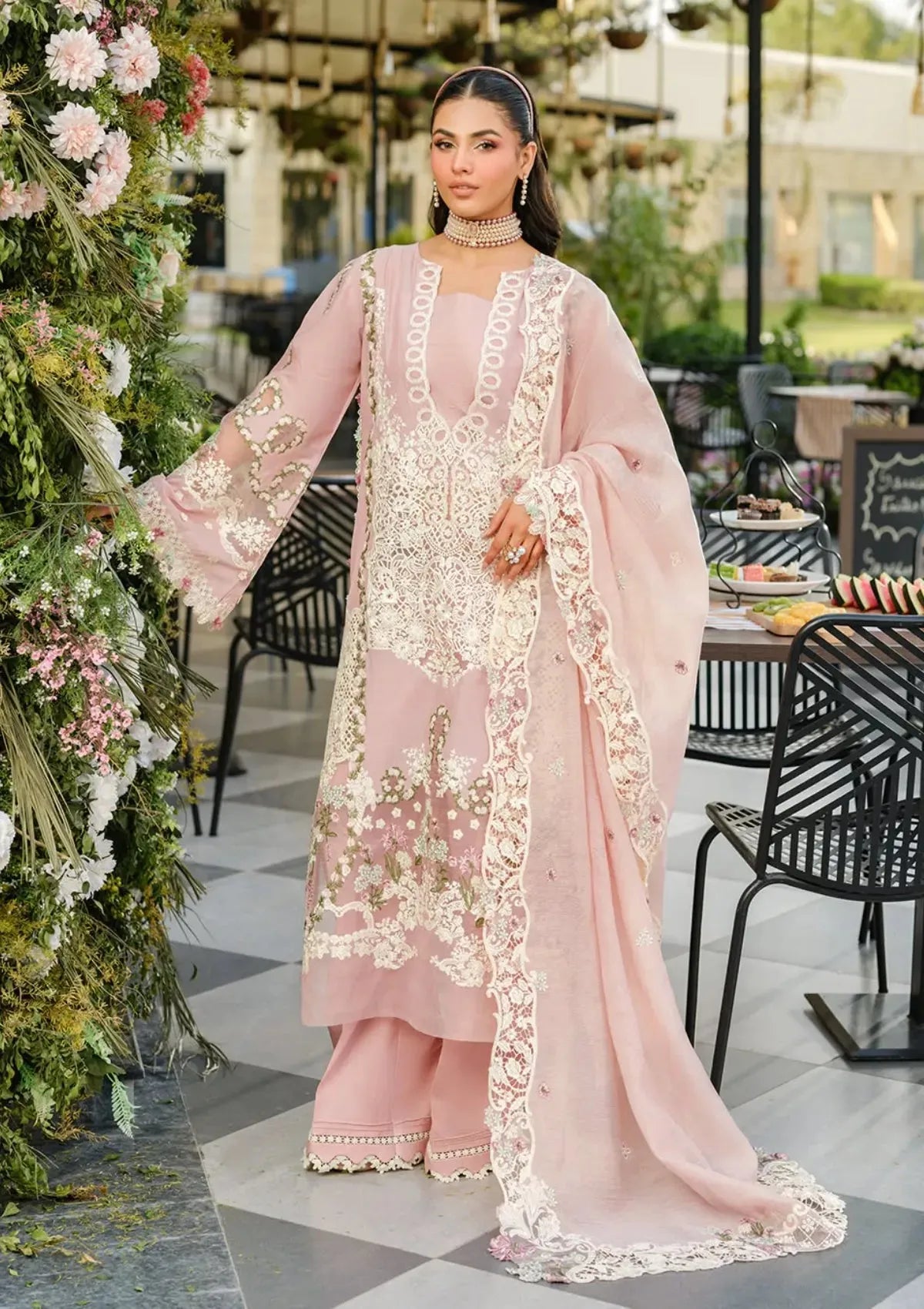 Elya - Luxury Lawn 3PC Chikenkari Heavy Embroidered Suit | Summer Luxe '26