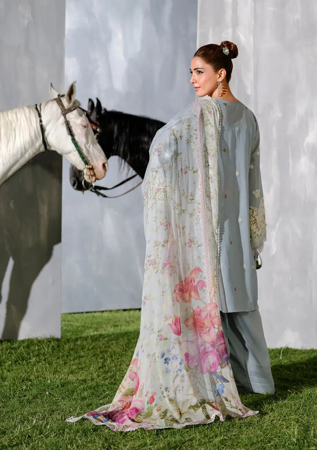 Eman - Luxury Lawn 3PC Chikenkari Heavy Embroidered Suit | Unstitched Summer Luxe '26