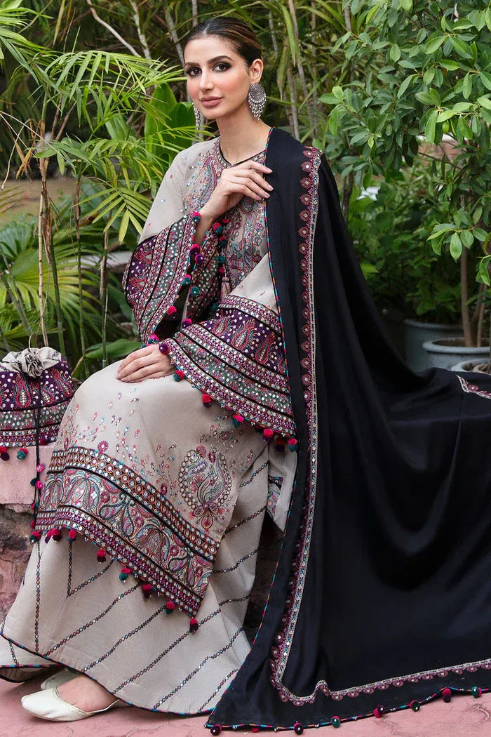 Mahvish - Luxury Lawn 3PC Chikenkari Heavy Embroidered Suit | Unstitched Summer Luxe '26