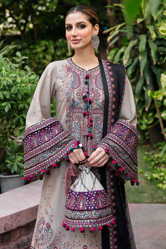 Mahvish - Luxury Lawn 3PC Chikenkari Heavy Embroidered Suit | Unstitched Summer Luxe '26