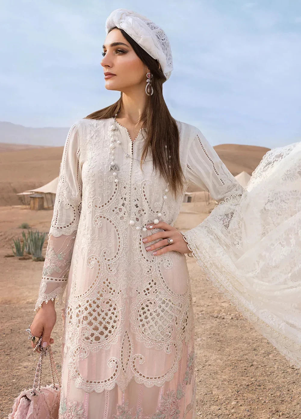 Mahnaz - Luxury Dhanak 3PC Chikenkari Heavy Embroidered Suit | EA-W- 126 Luxe '26