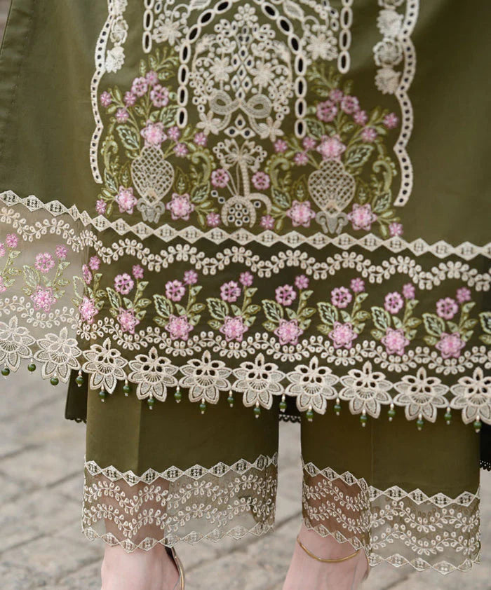 Donya - Luxury Lawn 3PC Chikenkari Heavy Embroidered Suit | EA-089 Summer Luxe '26