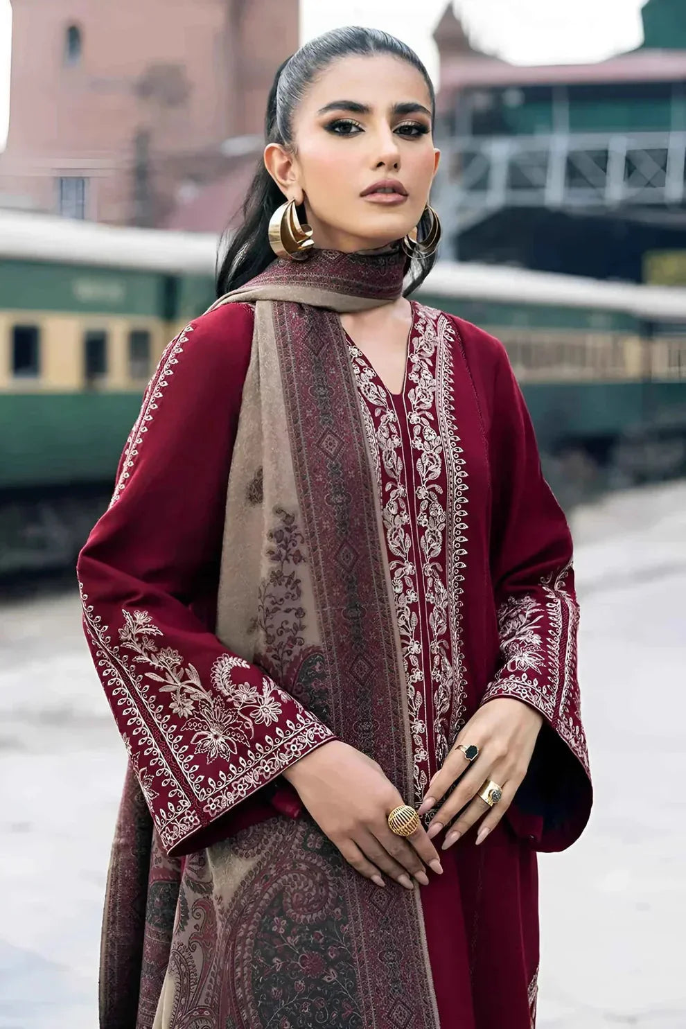 Izel Kb-102 | Luxury Unstitched Fully Embroidered 3 Pcs