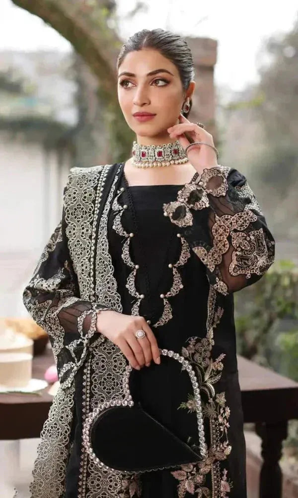 Mah -e-Rukh - Zf -02 Luxury Lawn 3PC Chikenkari Heavy Embroidered Suit | Summer Luxe '26