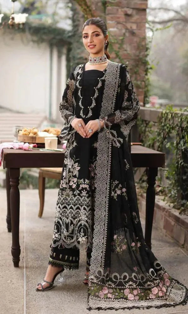Mah -e-Rukh - Zf -02 Luxury Lawn 3PC Chikenkari Heavy Embroidered Suit | Summer Luxe '26