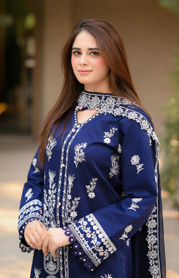 Rimal - Luxury Lawn 3PC Chikenkari Heavy Embroidered Suit | EA-094 Summer Luxe '26