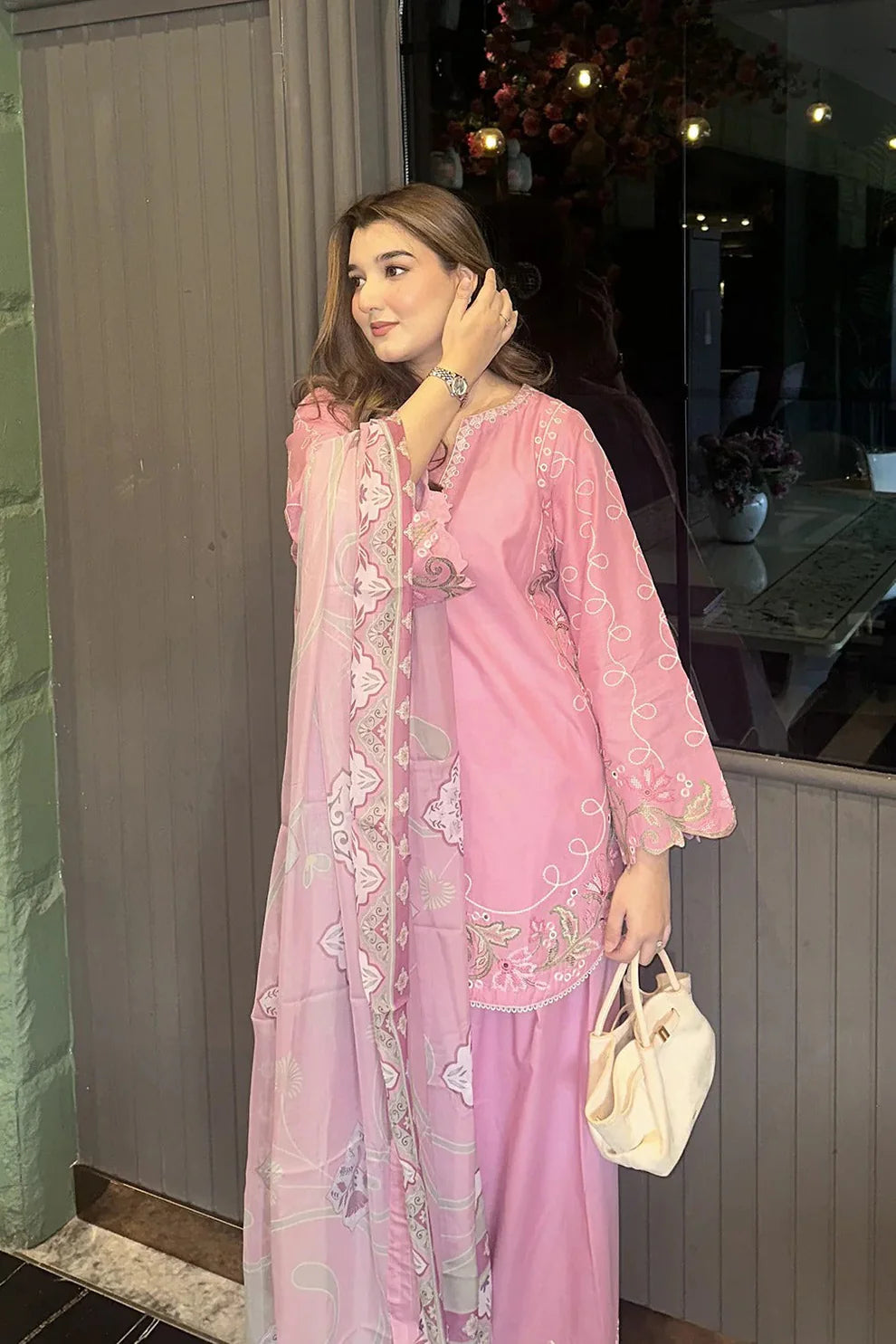 Elvan - Luxury Lawn 3PC Chikenkari Heavy Embroidered Suit | EA-092 Summer Luxe '26