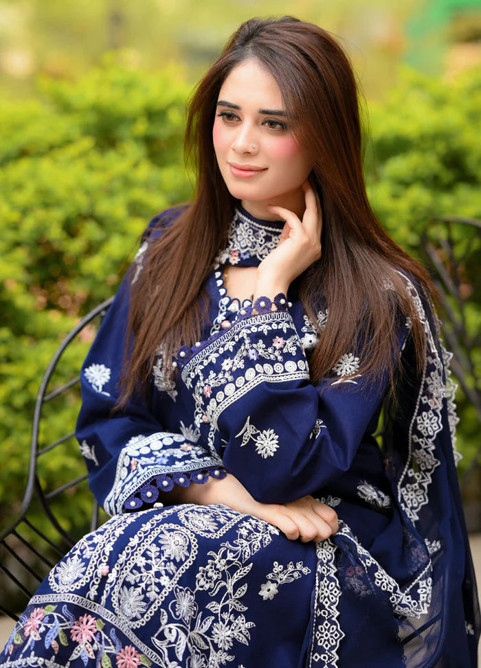 Rimal - Luxury Lawn 3PC Chikenkari Heavy Embroidered Suit | EA-094 Summer Luxe '26