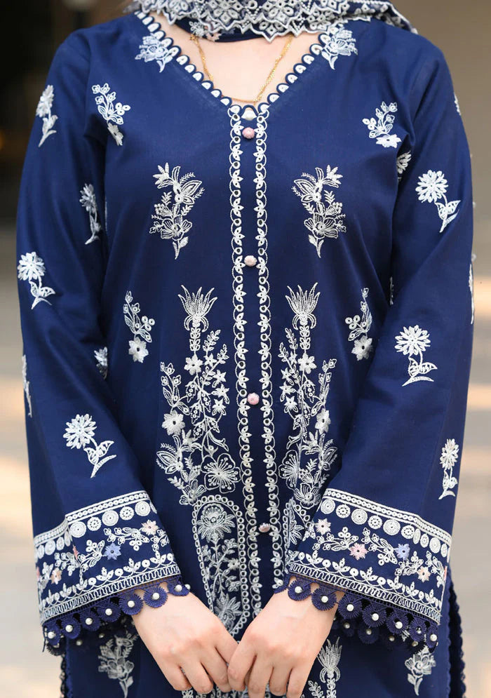 Rimal - Luxury Lawn 3PC Chikenkari Heavy Embroidered Suit | EA-094 Summer Luxe '26