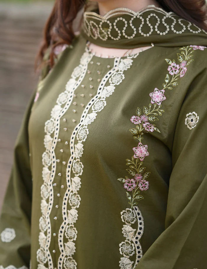 Donya - Luxury Lawn 3PC Chikenkari Heavy Embroidered Suit | EA-089 Summer Luxe '26