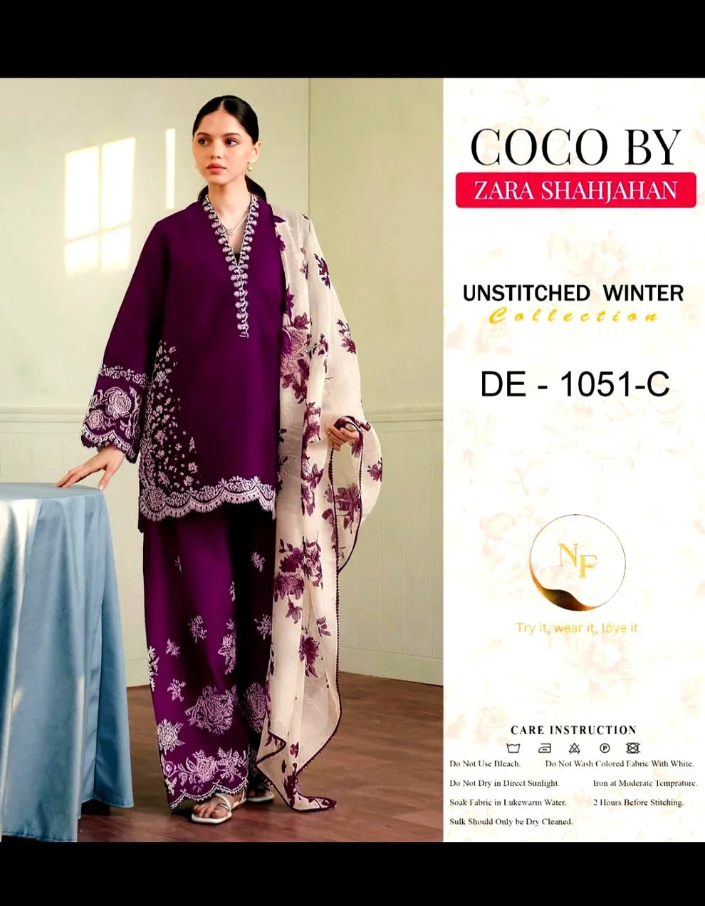 Coco by Zara Shahjahan Kb-106 | Unstitched Luxury Summer Fully Embroidered 3PCS