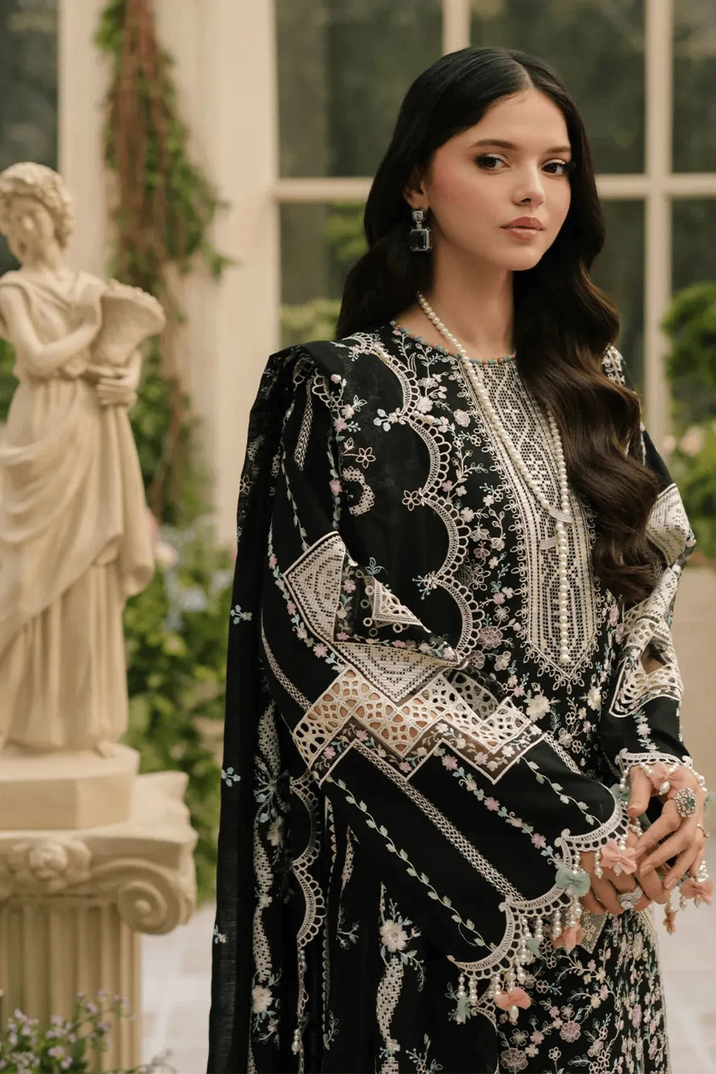 Saba - Zf -046 Luxury Lawn 3PC Chikenkari Heavy Embroidered Suit | Unstitched Summer Luxe '26
